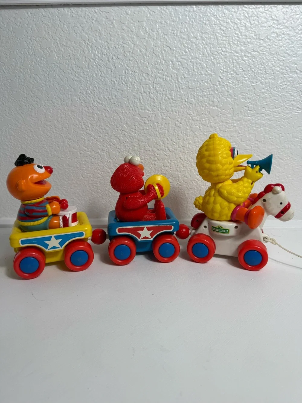 Vintage Sesame Street Band Parade Pull-Along Train Toy